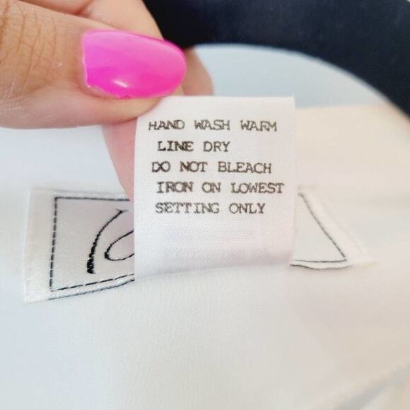 Elegant White Embroidered Button Down Shirt - Picture 10 of 13